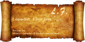 Lepedat Florina névjegykártya